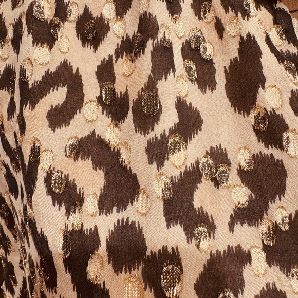 Kate Spade Sleeveless Silk Leopard Print Peplum Blouse Womens Size Large - Picture 12 of 14